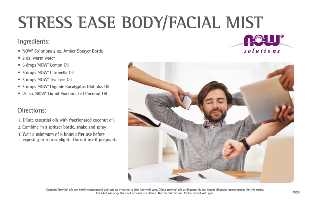 0865L - Stress Ease Body & Facial Mist Recipe Cards